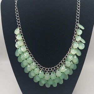 Green Tiered Beaded Necklace